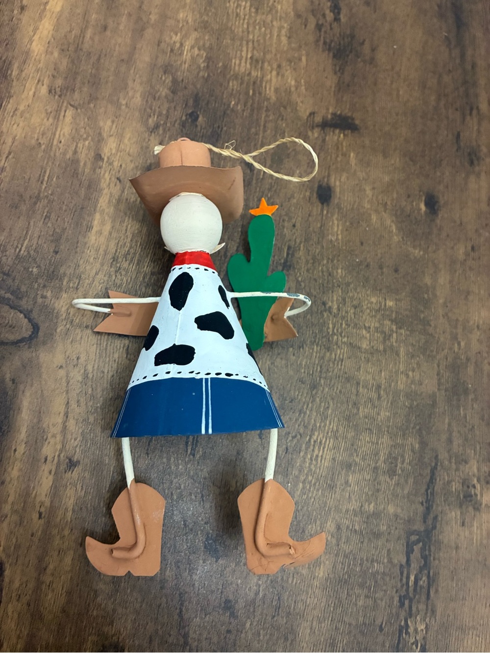 Southwestern Style Tin Cowboy Christmas Ornament - Picture 5 of 8